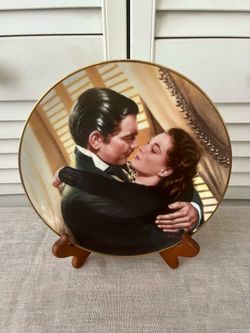 1991 Bradford Exchange Gone With the Wind Marry Me Scarlett! Plate 8.5" With Stand