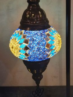 Turkish Lamp,Blanket(NEW) & Pillow(NEW)
