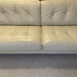 Leather Sofa With Ottoman