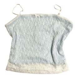 Baby Blue Laced Tank Top