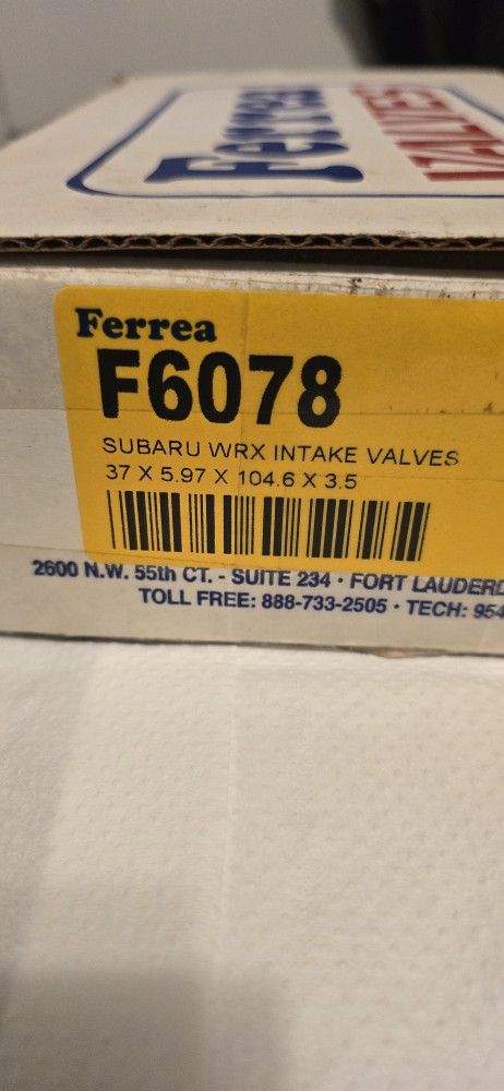 Subaru Ferrea +1MM INTAKE VALVES