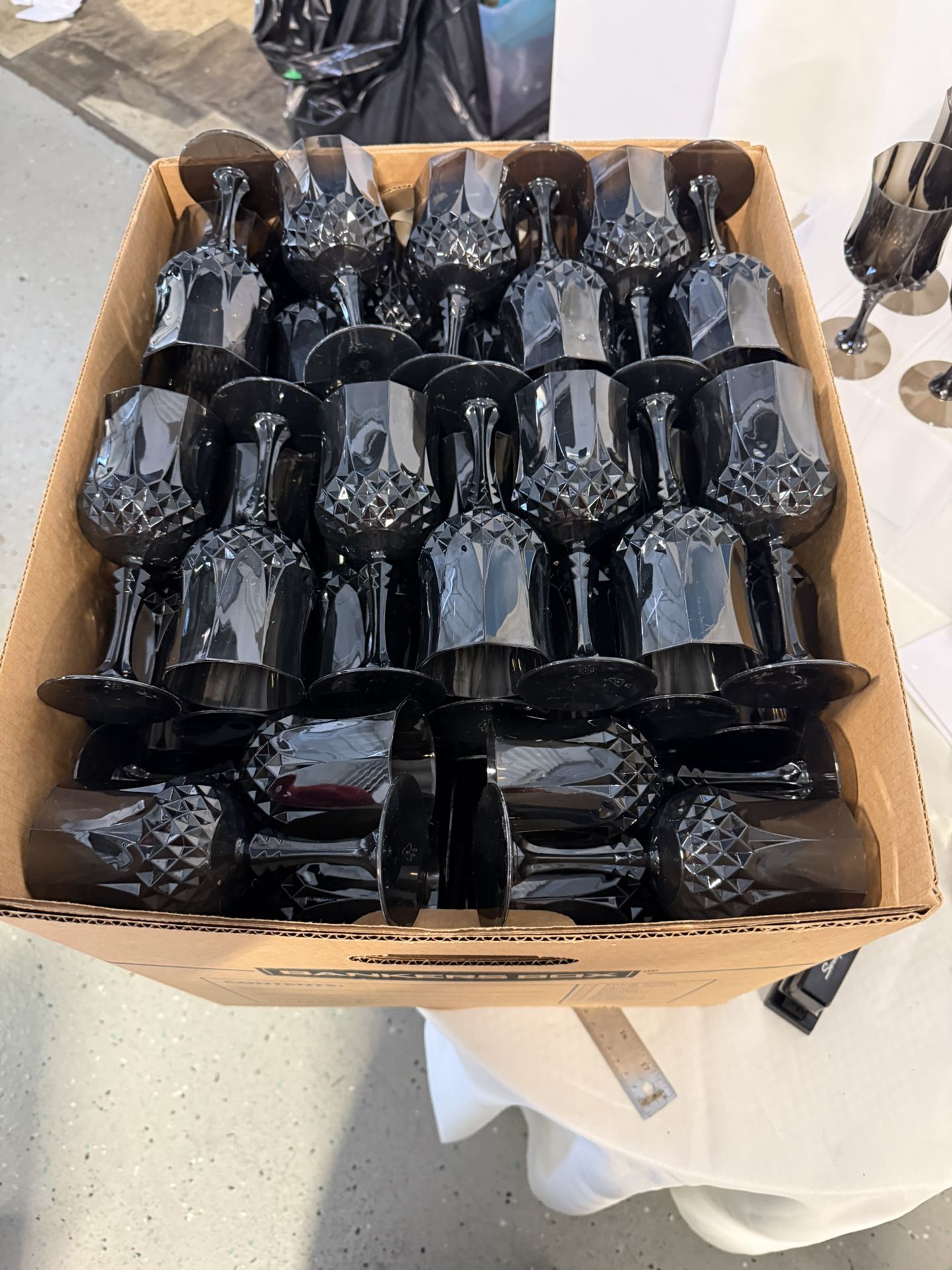 Black Plastic Wine Glasses For Events 130 Total For 100 Bucks