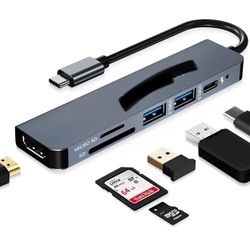 MacBook USB-C Hub Adapter - Multiport Docking Station With HDMI for MacBook Pro and Thunderbolt Devices