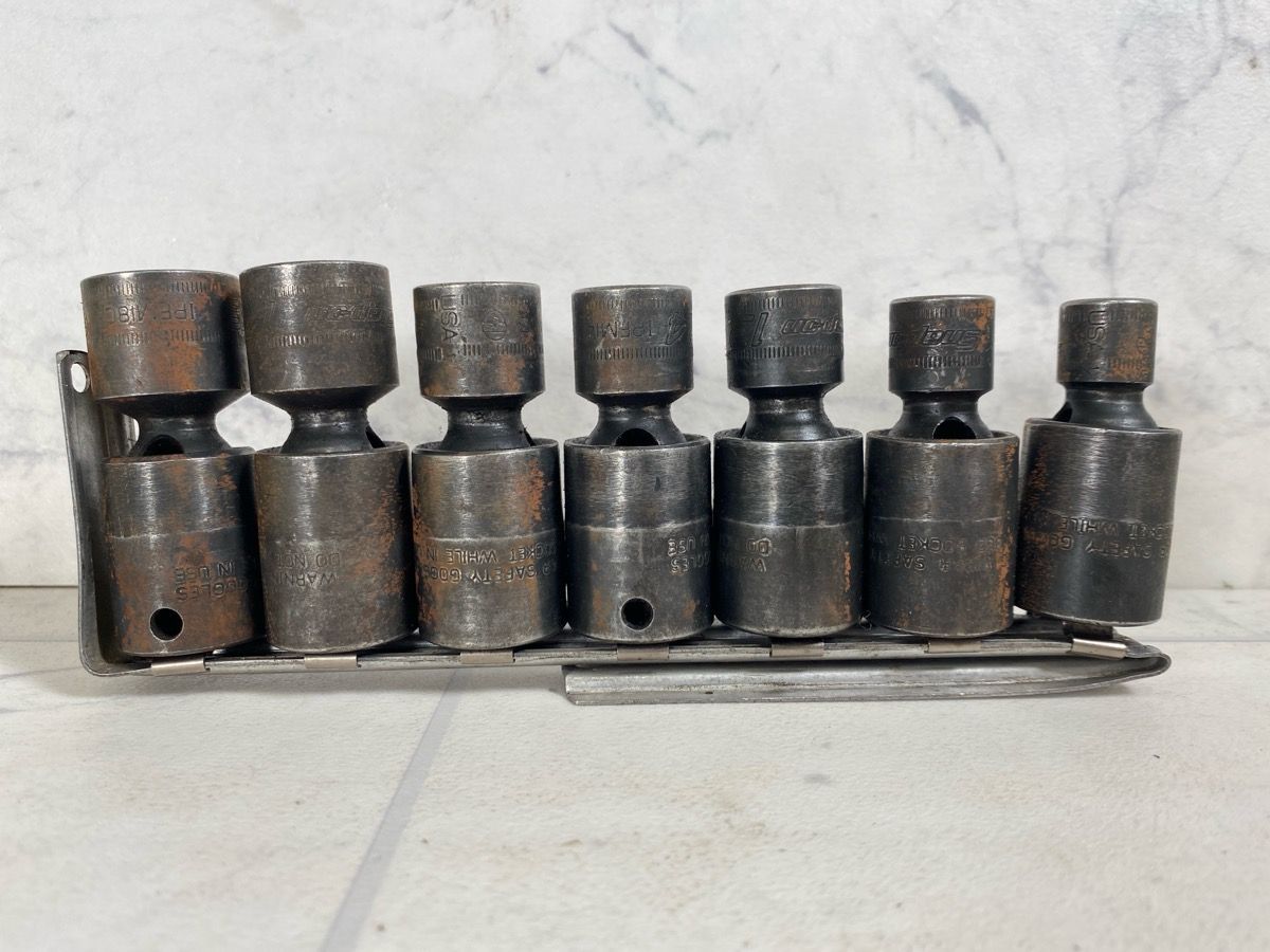 Snap-On 207IPFM 7pc 3/8" Drive Metric Deep Impact Swivel Socket Set 6-Point (A1G007704)