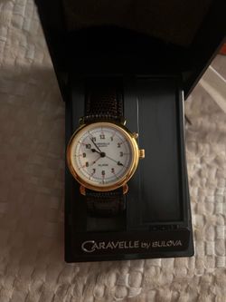 Vintage Caravelle by Bulova Genuine Leather Watch