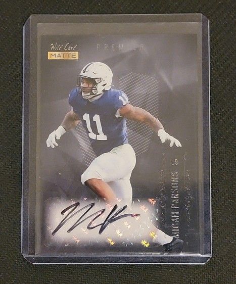 2021 Wild Card Matte Premier Micah Parsons Autograph MB-A for Sale