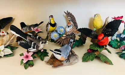 Vintage Lenox Fine Porcelain Decorative Bird Figurines Collection, 23 pc set