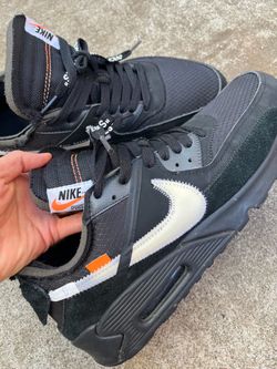 Nike Air Max 90 OFF-WHITE Black Men Size 10