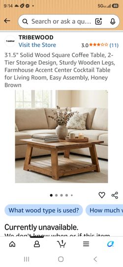 NEW COFFEE TABLE