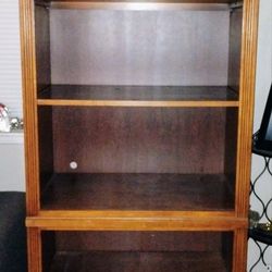 Wooden Bookshelf with lightbulb