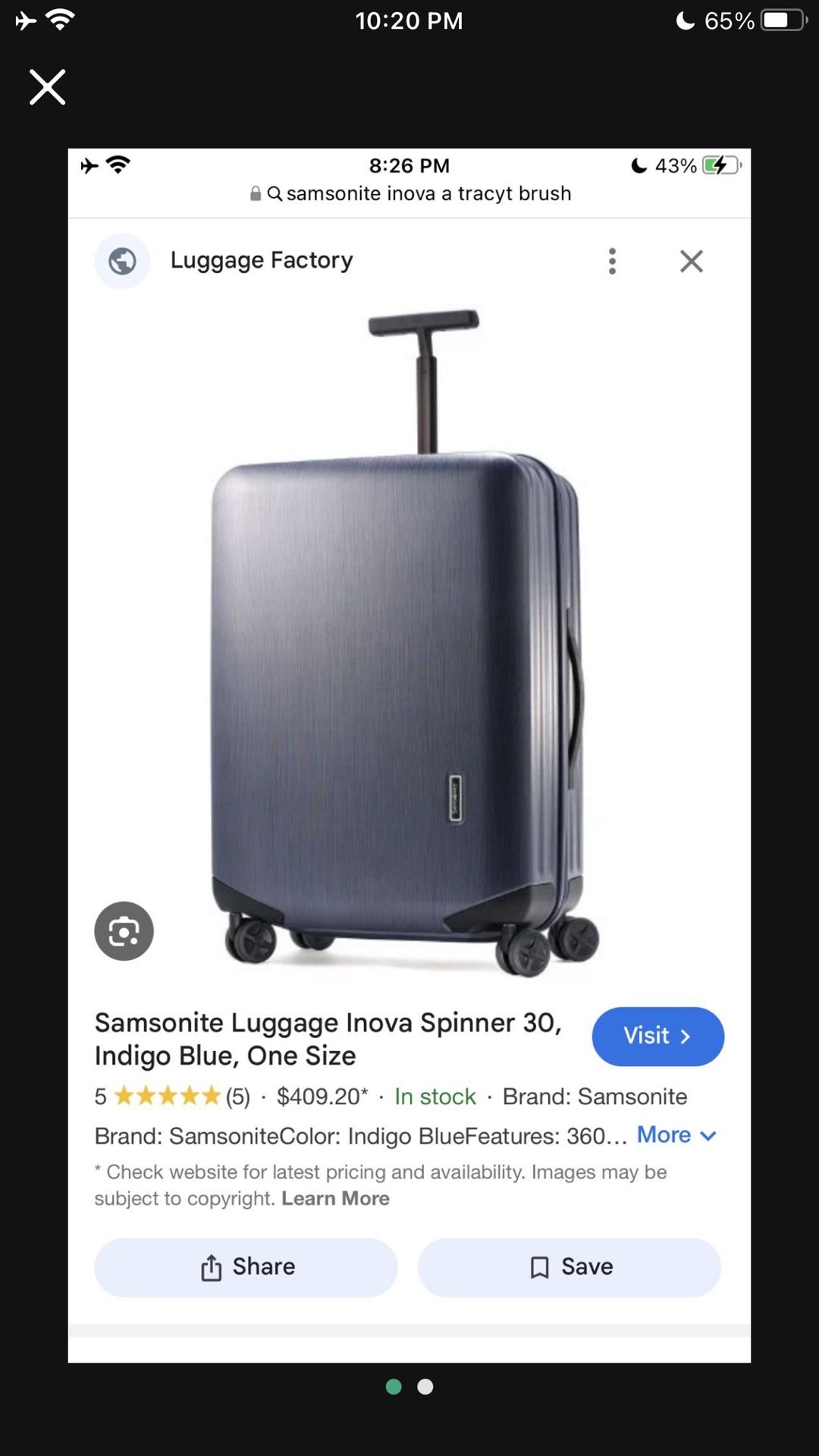 Samsonite Luggage Spiner 30”