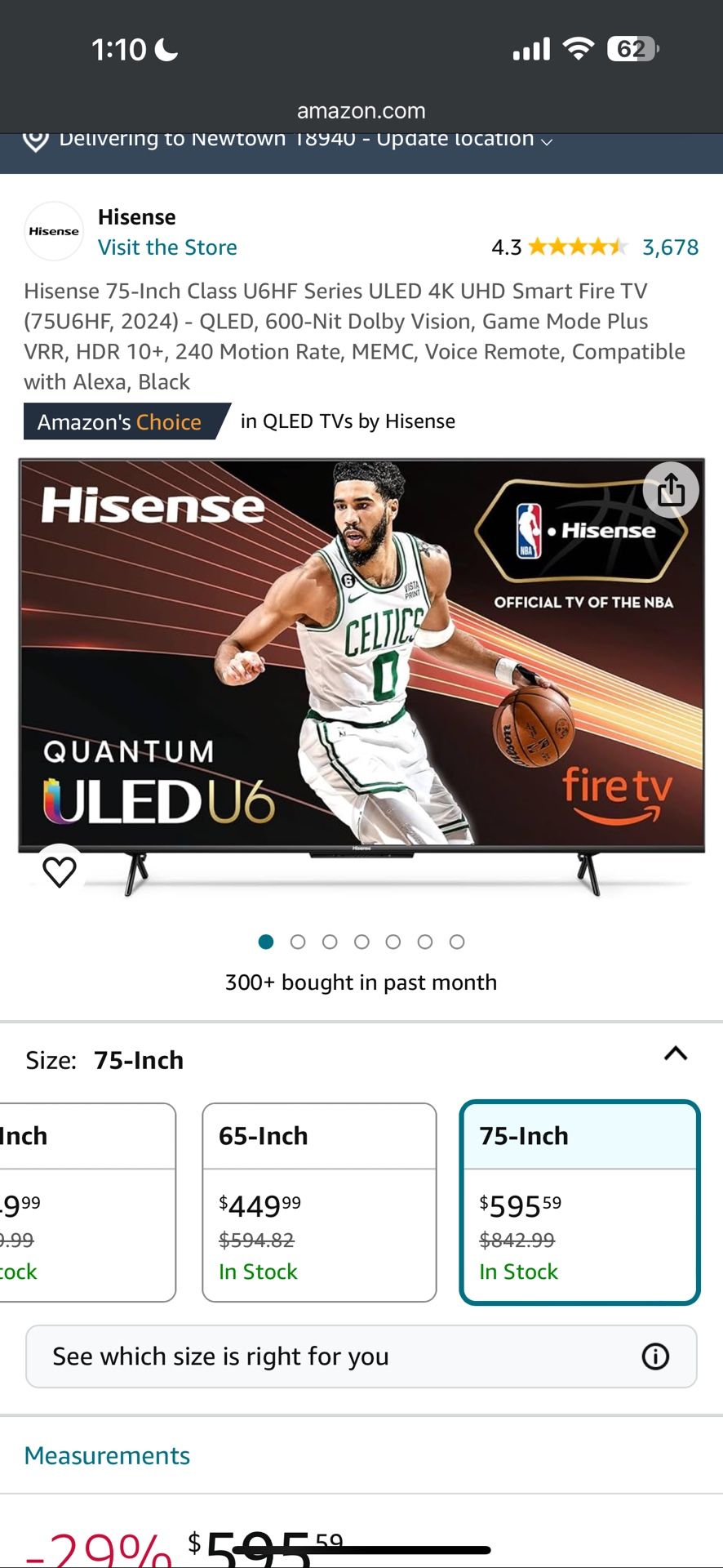 75” Tv