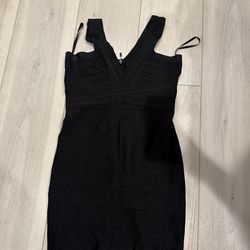 Bebe Black sparkly bandage dress Large