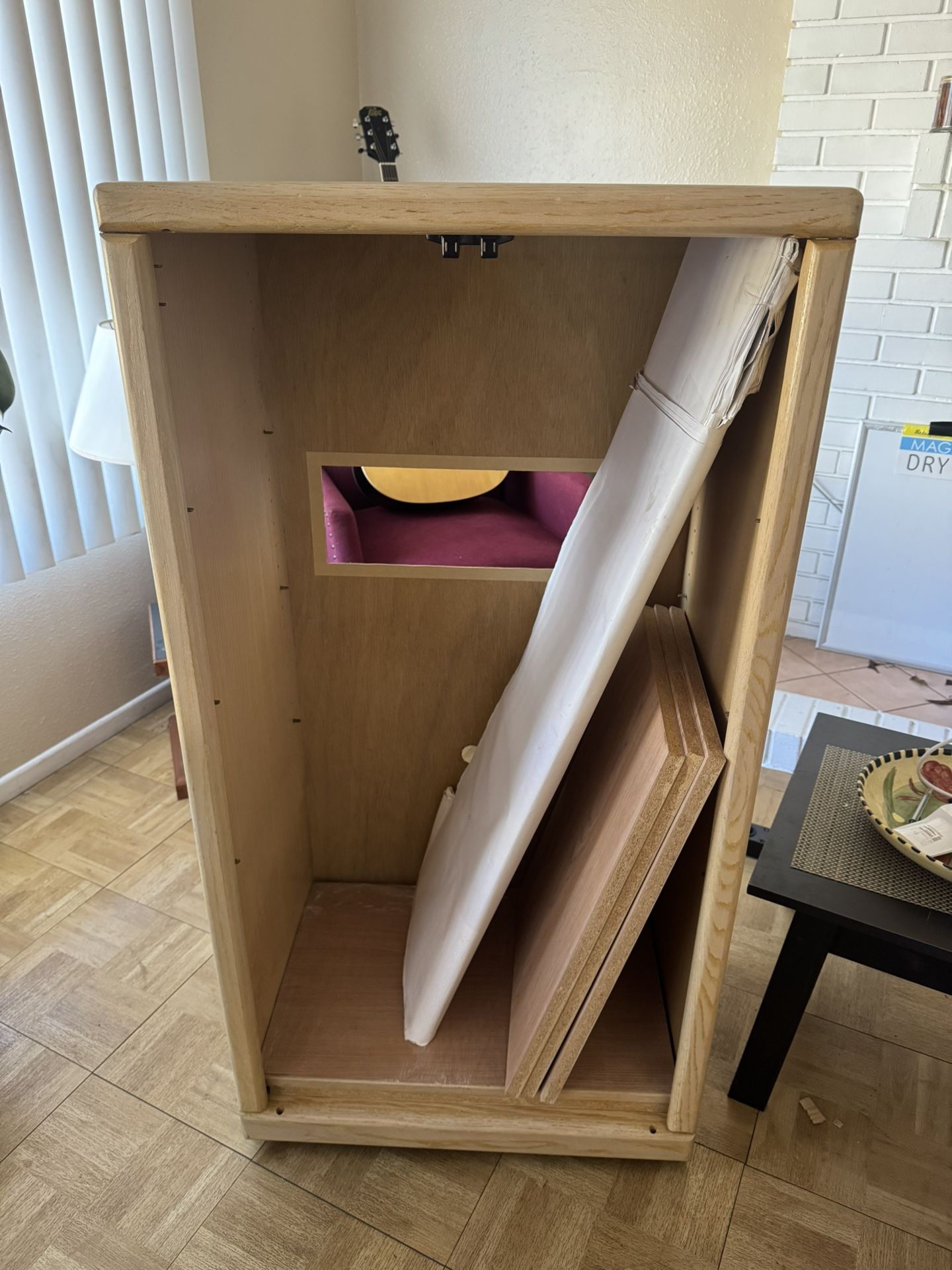 Solid Wood Display Case – Glass Doors – On Wheels