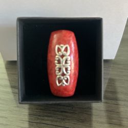 Adjustable Ring 925 sterling Silver Red Jasper