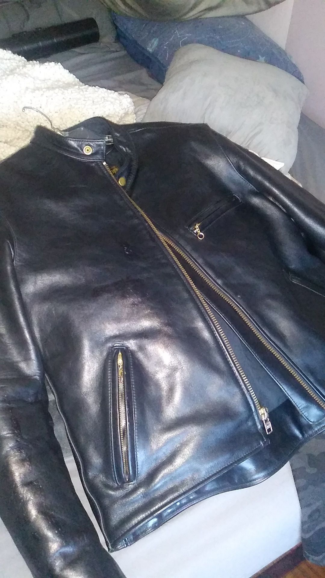 Vanson motorcycle leather jacket. Harley yamaha honda