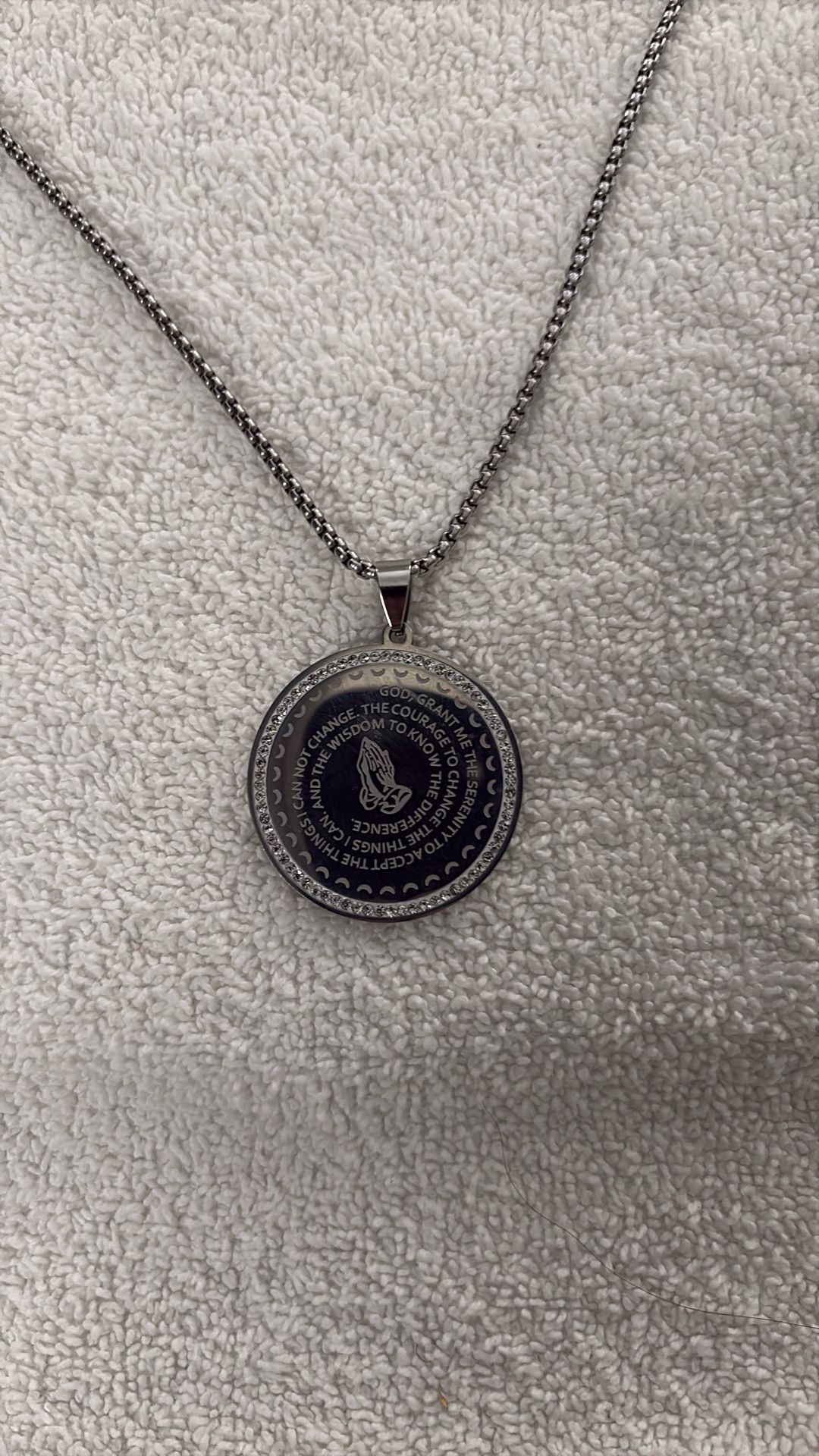 Serenity Prayer Medallion Plus Chain