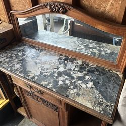 Marbled-Topped High Table