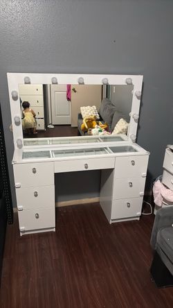 White vanity