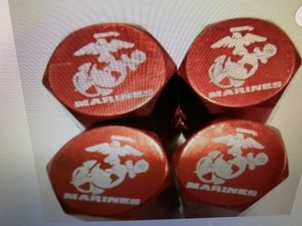 Marines metal tire valve stem caps