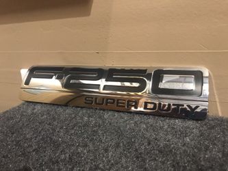 Ford F-250 tailgate emblem. 5C34-(contact info removed)-D-C Off new old stock tailgate