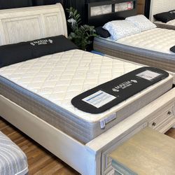 Robbinsdale Antique White Full Sleigh Storage Bed