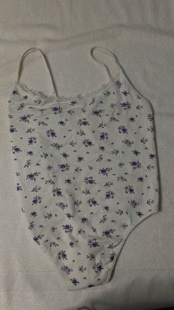 White floral bodysuit