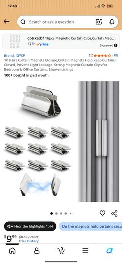 2 PAIRS curtain magnet tie