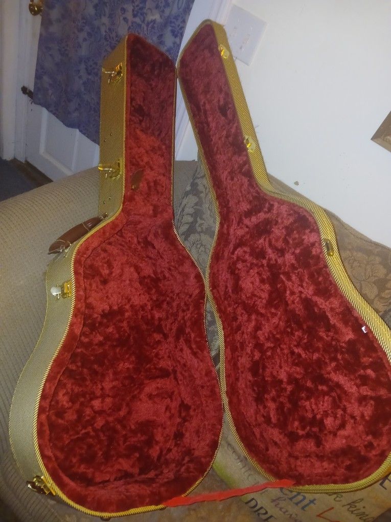 Vintage Hard Shell Tweed Guitar Case