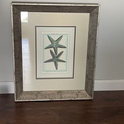Framed Starfish Marine Print Art