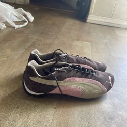 Womens PUMA Speedcat OG Athletic Shoe  brown and pink Size 9 1/2 For Woman