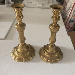 Solid Brass Candelabras 