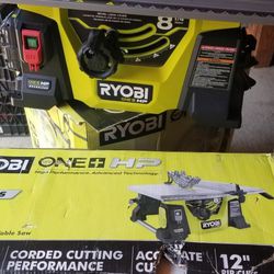 ryobi 18vol 8-1/4 table saw 2.0ah battery and charger include 