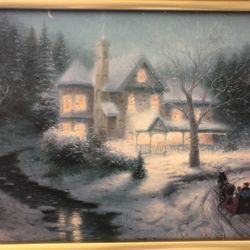 Thomas Kinkade AP Moonlit Sleigh Ride 149/200