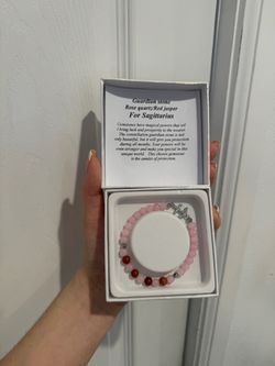 Sagittarius Rose Quartz Red Jasper Beaded Bracelet