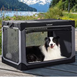 LeSure Collapsible Mesh Dog Crate Large