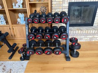 Dumbbell weights with rack