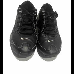 Nike Shox NZ Running Shoes Mens Size 9 Black Sneakers Leather 501524-091