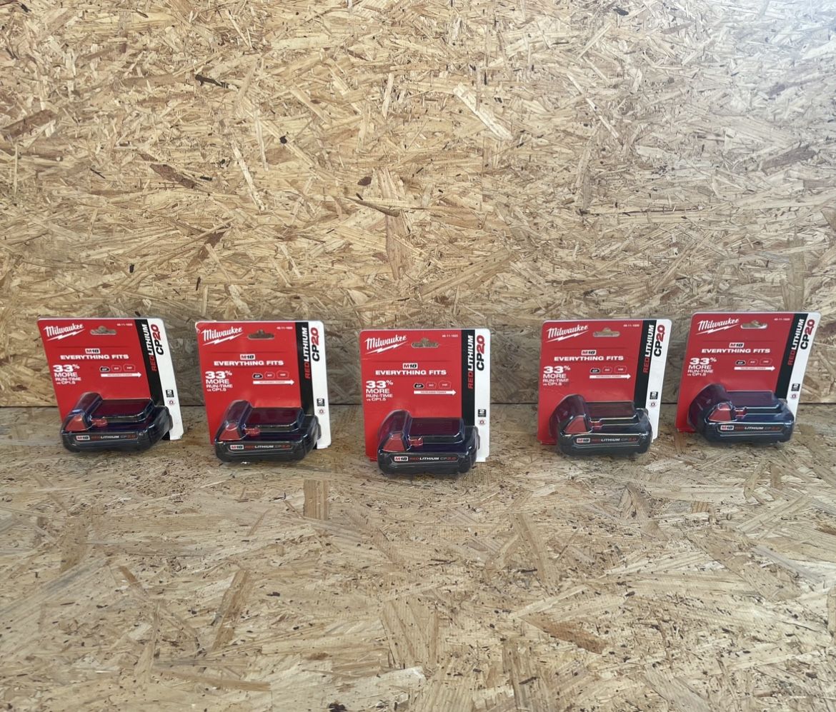 Milwaukee Battery CP 2.0 Red Lithium (each)