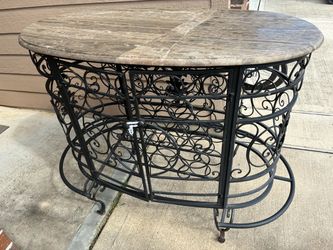Vintage rustic wine table