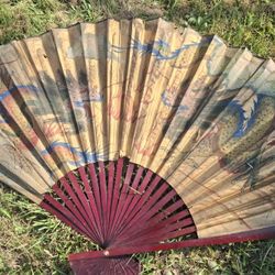 Hand Painted Chinese Vintage Fan 