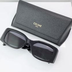 Celine Triomphe Square Oversized  Sunglasses in Black