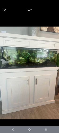 55 Gallon Acrylic Aquarium with Stand and canopy