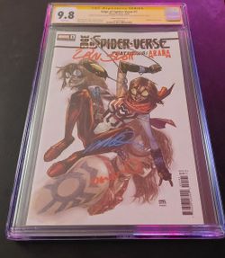Edge of Spider-Verse #1 CGC 9.8 Cover B Signed by Slott, Delgado, & Ramos