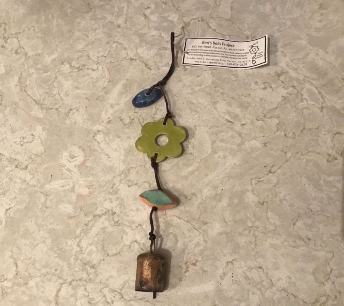 Collectsble Ben’s Bell Co Project Vibrant Ceramic Flower Mini Bell Wind Chime Ornament