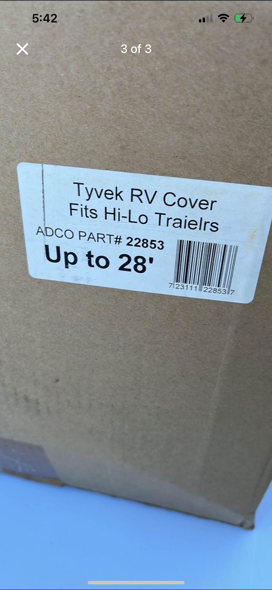 Tyvel High Low Trailer Cover