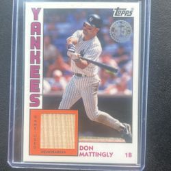 Tops GAME USED Don Mattingly 35th Anniversary 