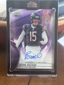 Rome Odunze Topps Chrome Black Auto 54/75