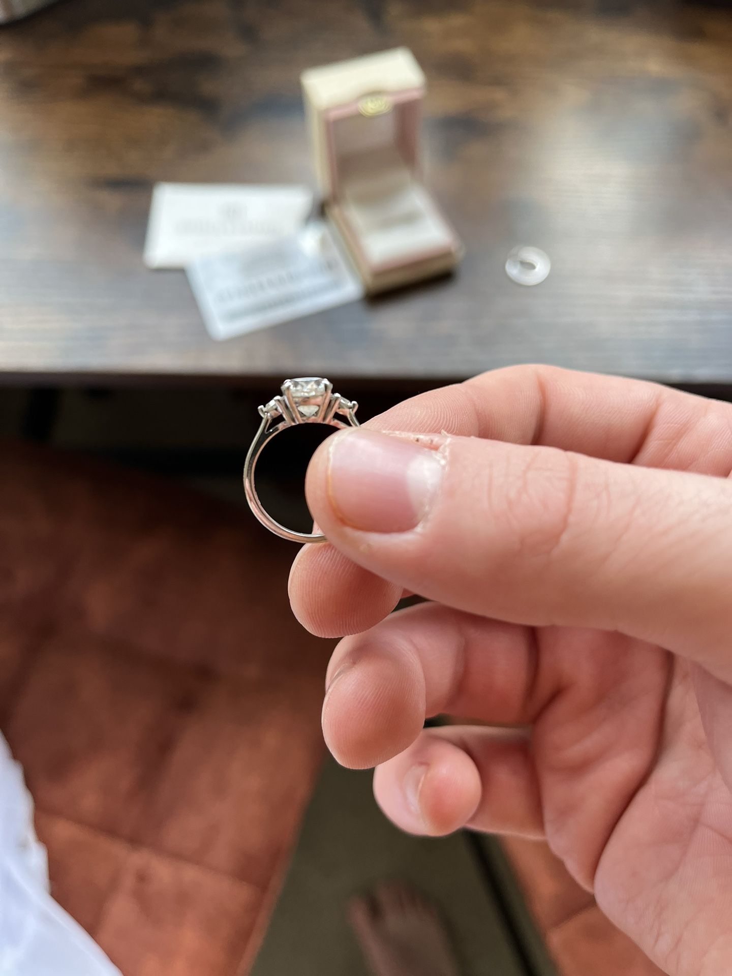 Moissanite Engagement Ring Set