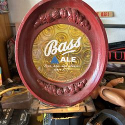 Vintage Bass Ale Counter Lighted Breweriana Beer Sign Tray Antique 
